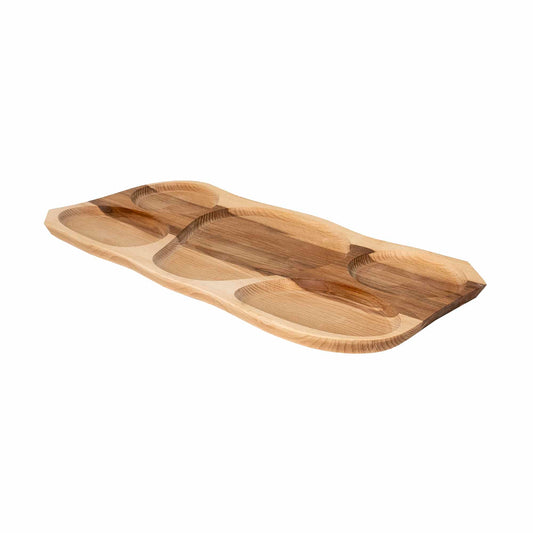 Platou lemn cu 5 compartimente 63x8x2.5cm / EXT 6080