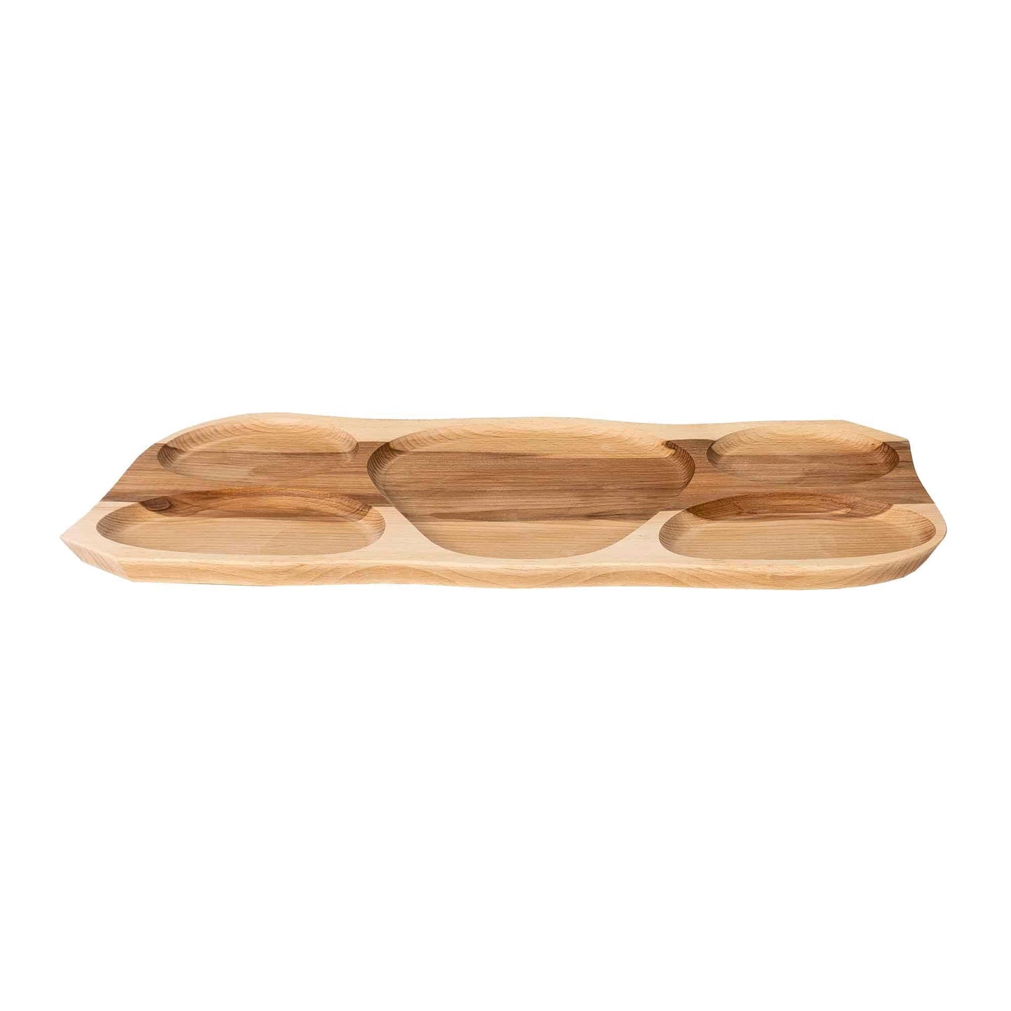 Platou lemn cu 5 compartimente 63x8x2.5cm / EXT 6080 - 221.ro