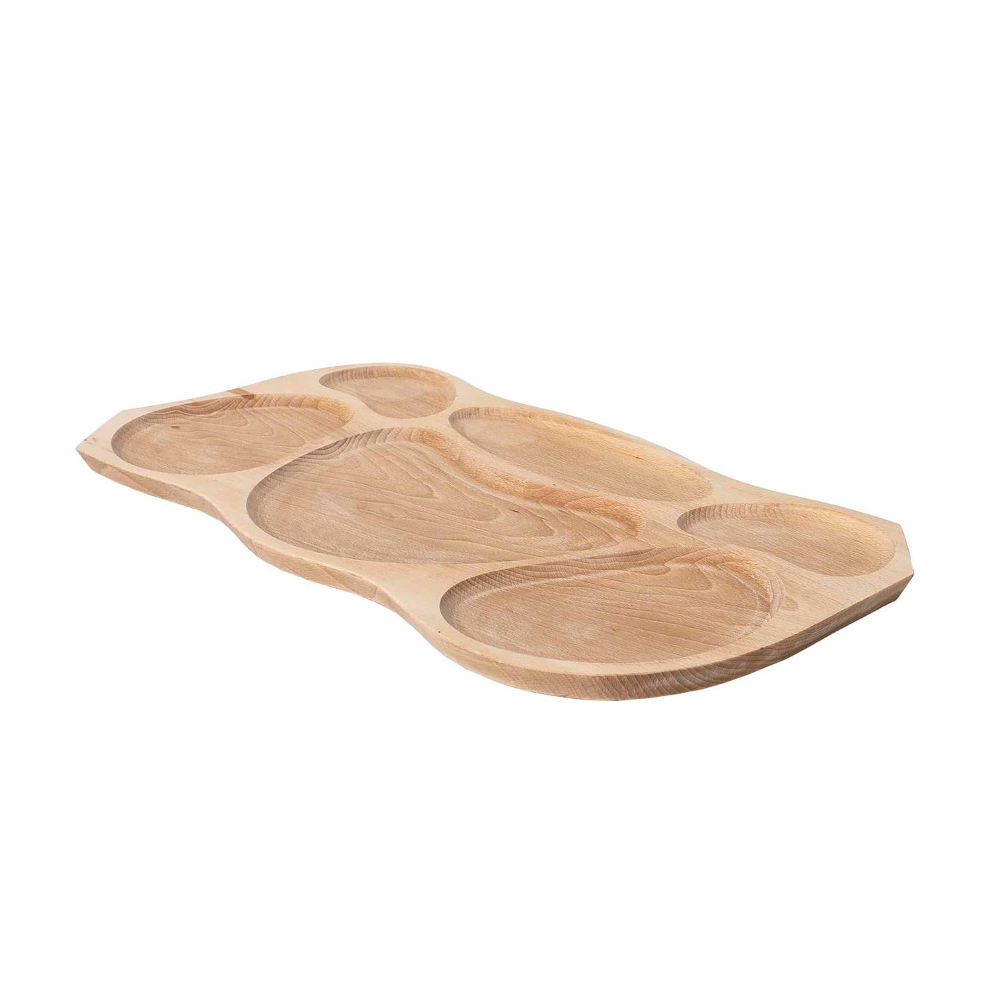 Platou lemn cu 6 compartimente 68x34x2.5cm / EXT 6081 - 221.ro
