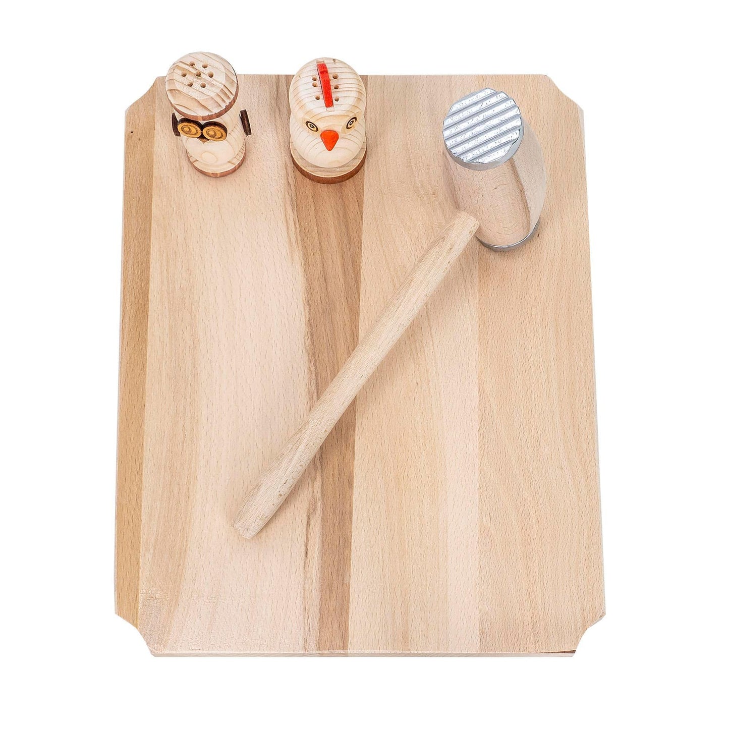 Set tocator dreptunghiular din lemn de fag, 10 piese, 40x30x2cm / EXT 6086 - 221.ro