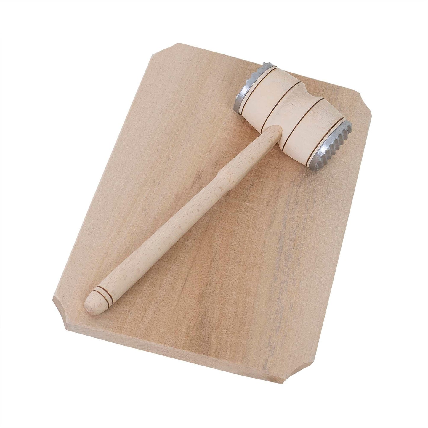 Set 3 piese, un ciocan si doua tocatoare, din lemn de fag, grosime 20mm / EXT 6089 - 221.ro