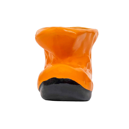 Decoratiune pentru gradina, din ceramica, bocanc mini cu suport pentru flori, inaltime 10cm, lungime 18cm / EXT 6210