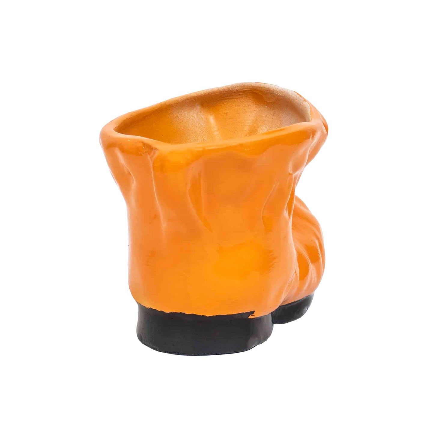 Decoratiune pentru gradina, din ceramica, bocanc mini cu suport pentru flori, inaltime 10cm, lungime 18cm / EXT 6210