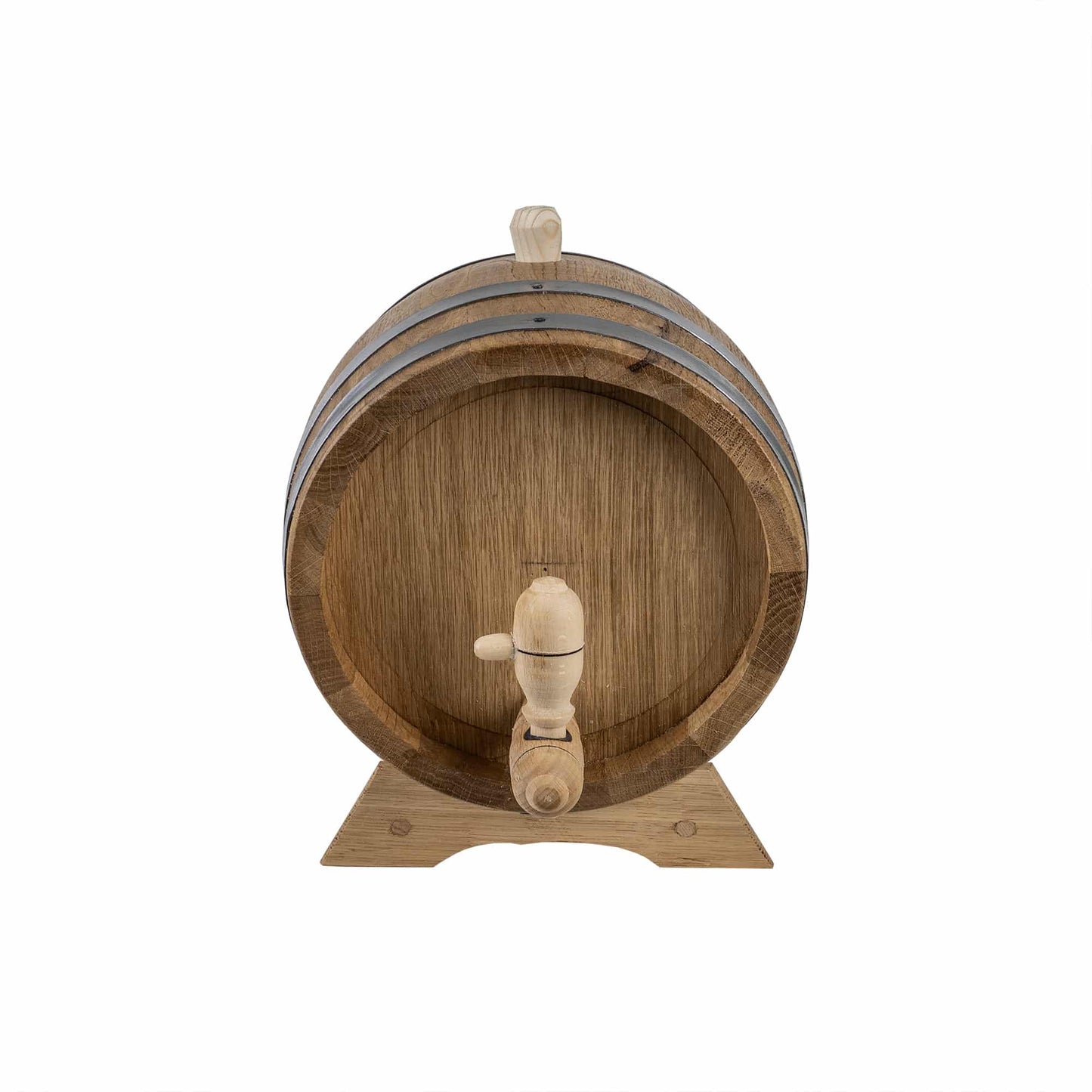 Butoi pentru decor, din lemn masiv de stejar, capacitate 5L / EXT 8060