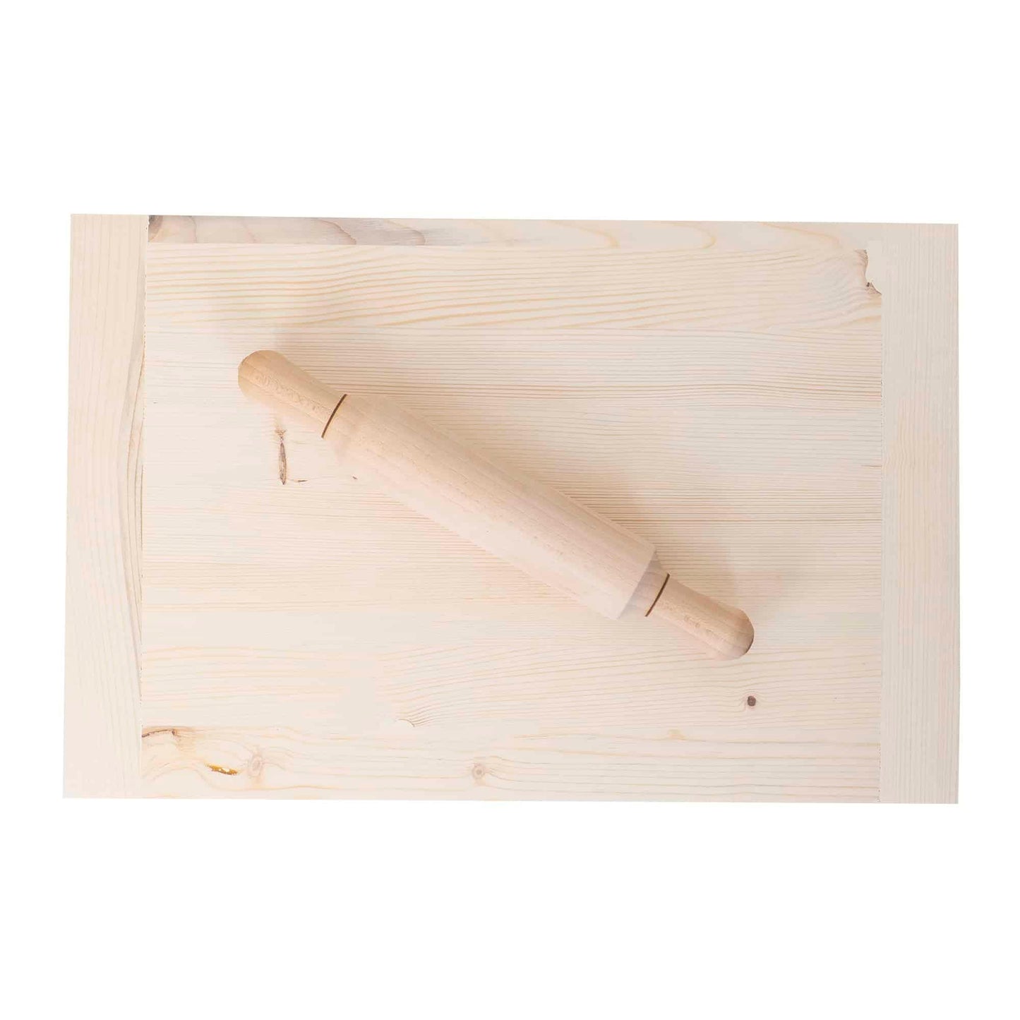 Planseta din lemn pentru modelat aluatul, 30x41cm + sucitor de 30cm / EXT 9869 - 221.ro