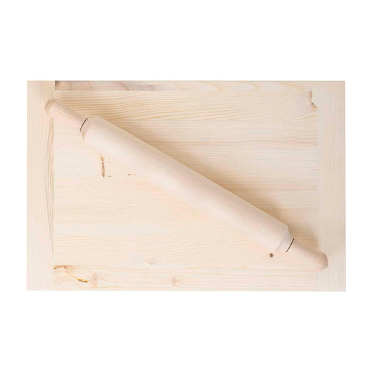 Planseta din lemn pentru modelat aluatul, 30x41cm + sucitor de 54cm / EXT 9871 - 221.ro