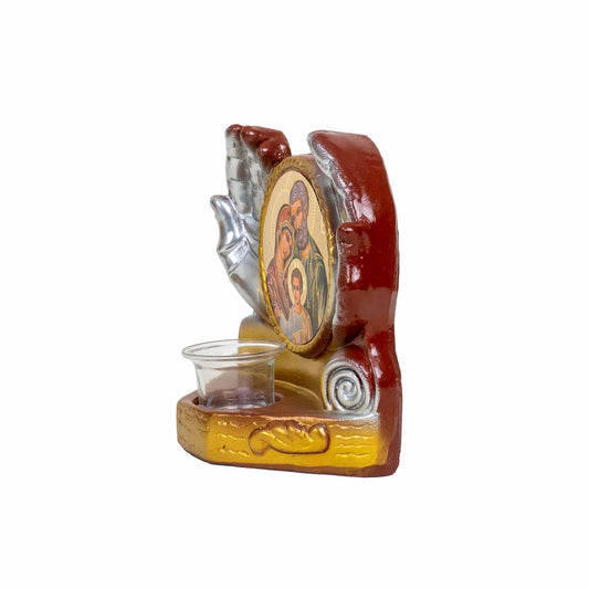 Candela cu doua maini din ipsos 22x10x19 cm / EXT 9913 - 221.ro