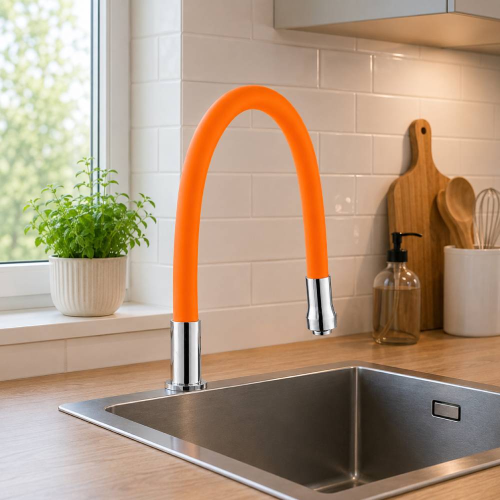 Pipa flexibila pentru bucatarie, portocaliu, Z-TOOLS / EXT1037-1
