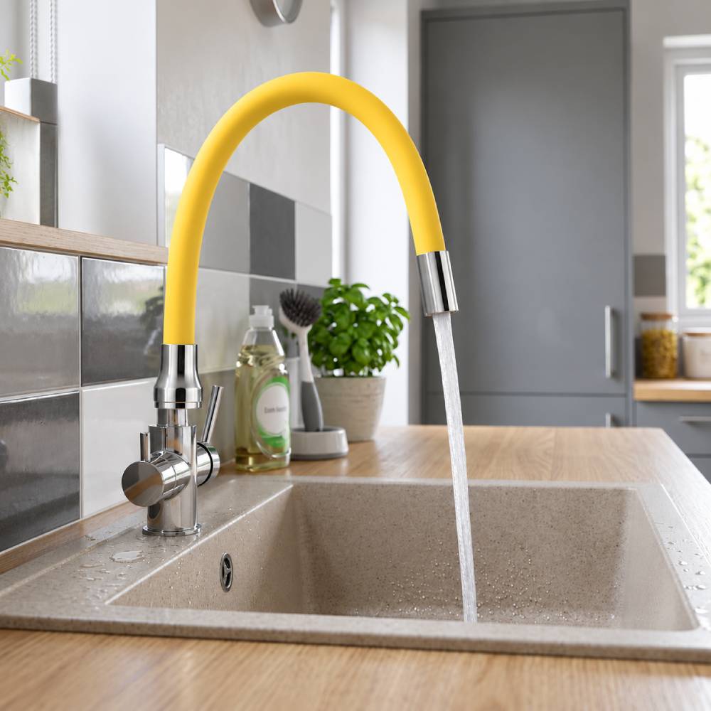 Pipa flexibila pentru bucatarie, galben, Z-TOOLS / EXT1037-2
