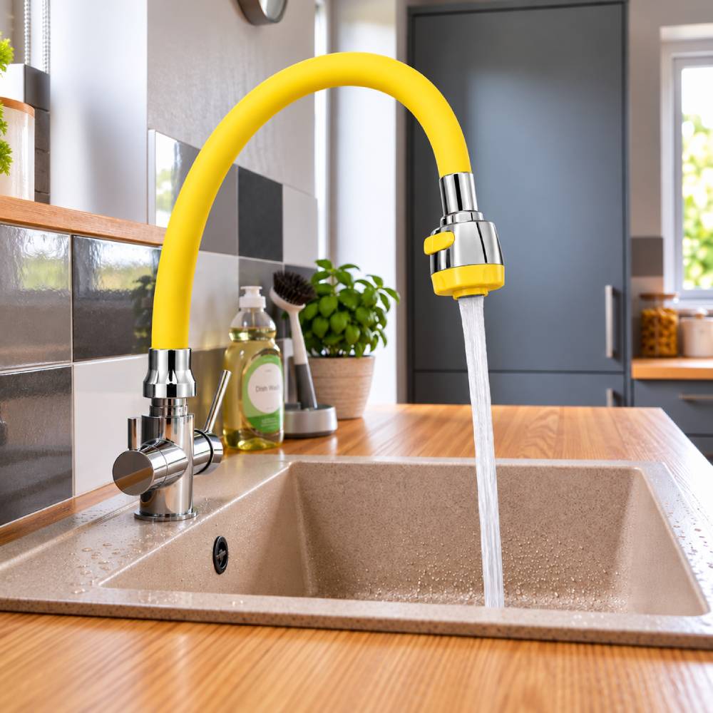 Pipa flexibila pentru bucatarie, galben, Z-TOOLS / EXT1038-2