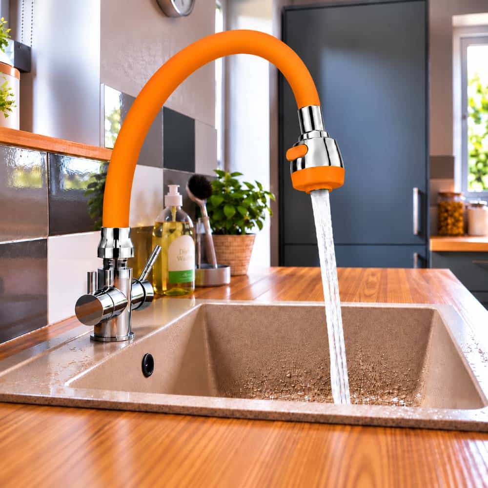 Pipa flexibila pentru bucatarie, portocaliu, Z-TOOLS / EXT2039-10