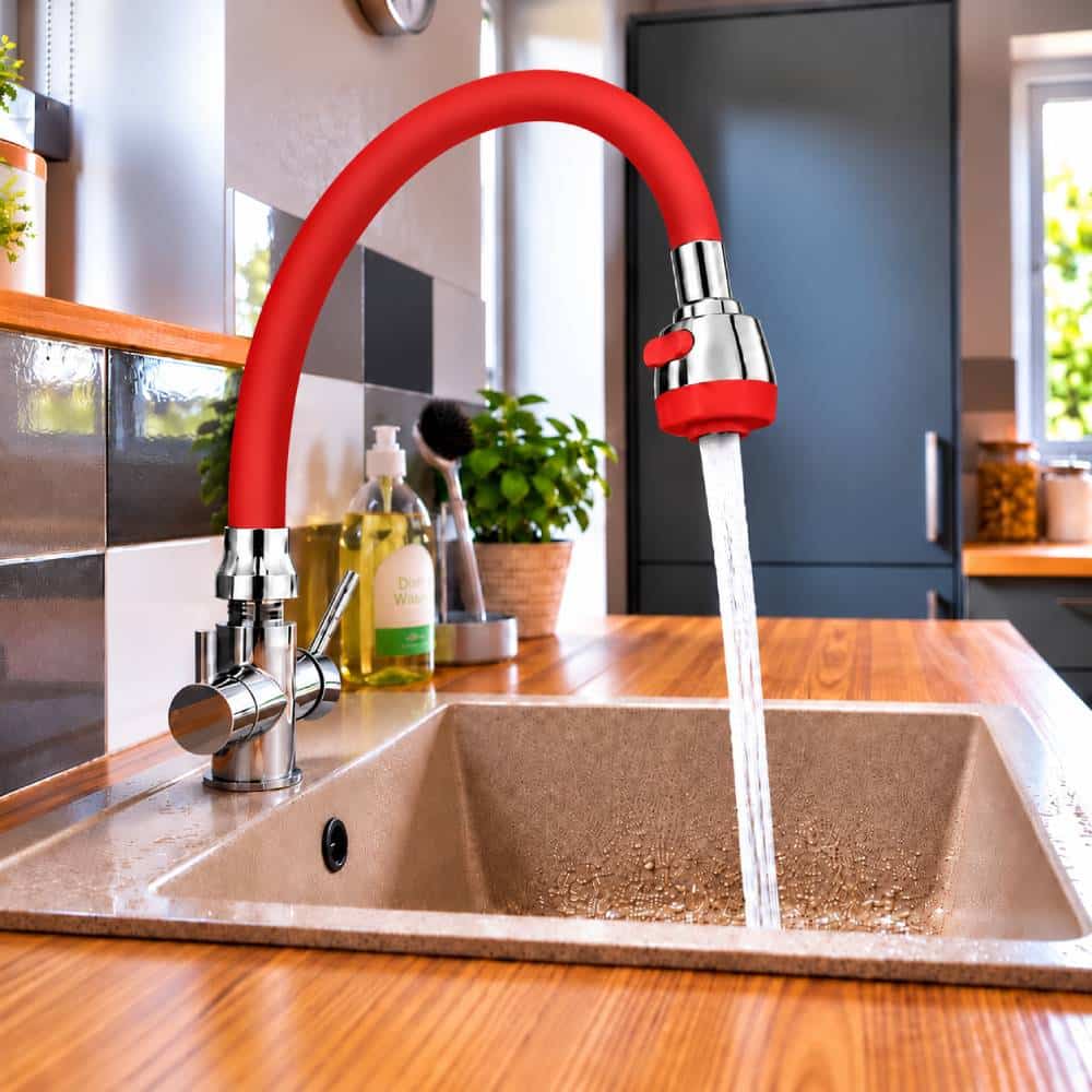 Pipa flexibila pentru bucatarie, rosu, Z-TOOLS / EXT2039-8