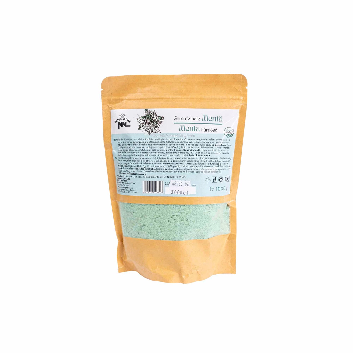Sare de baie, punga de 1kg, aroma menta Z-TOOLS / EXT9979