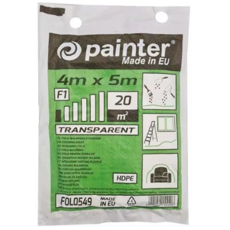 Folie protectie pentru zugrav, 4x5m DHPE Z-TOOLS / FOL0549 - 221.ro