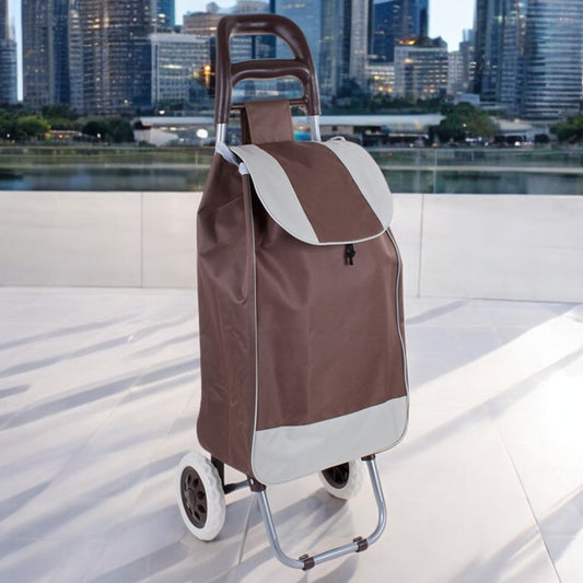 Carucior de piata pliabil, Naimeed FT-208AM, 2 roti, 37 L, Maro