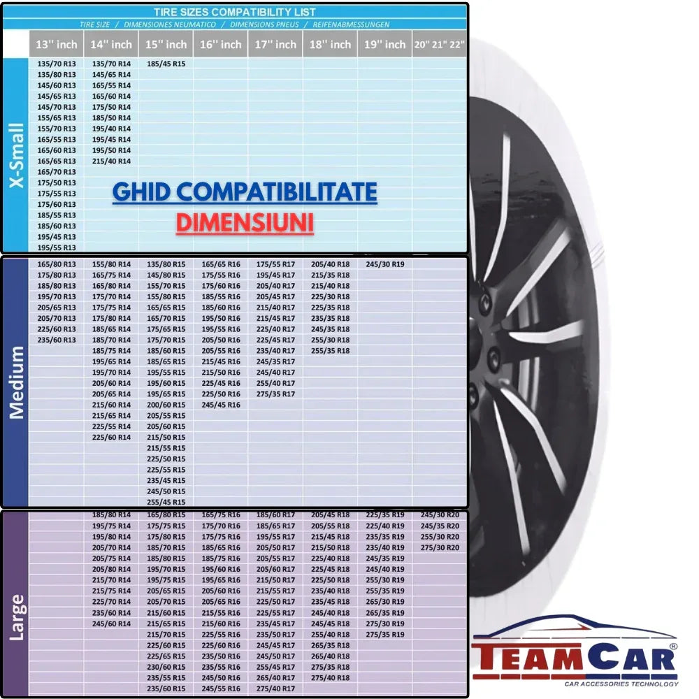 Sosete zapada TeamCar M – Alternativa lanturi auto textile pentru anvelope - 221.ro