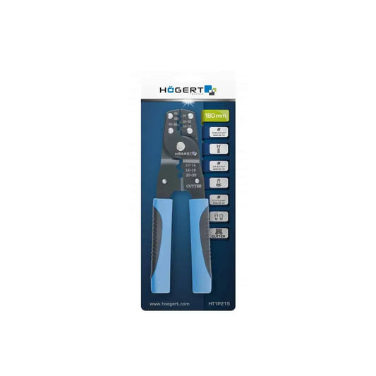 Cleste de sertizare pentru capete neizolate, 0.08-2.0mm, 0.3-6.0mm HOGERT / HT1P215 - 221.ro