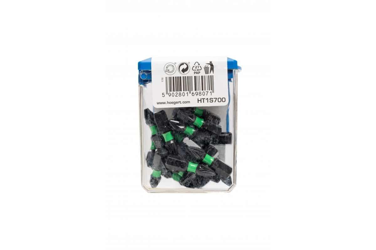 Set 20 biti de impact 1/4, PZ2 HOGERT / HT1S700 - 221.ro