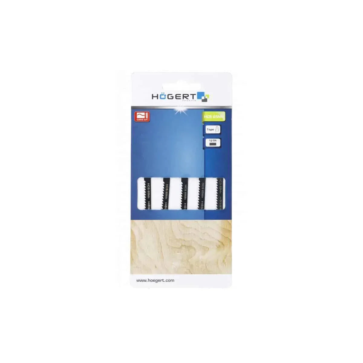 Set 5 bucati lame pentru fierastrau electric, HOGERT 12TPI, 76mm / HT6D657 - 221.ro