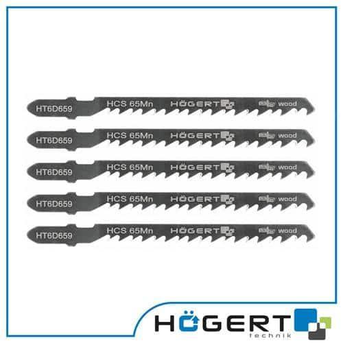 Set 5 bucati lame pentru fierastrau electric, HOGERT 6TPI, 100mm / HT6D659 - 221.ro