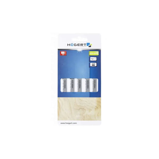 Set 5 bucati lame pentru fierastrau electric, HOGERT 10TPI, 100mm / HT6D666 - 221.ro