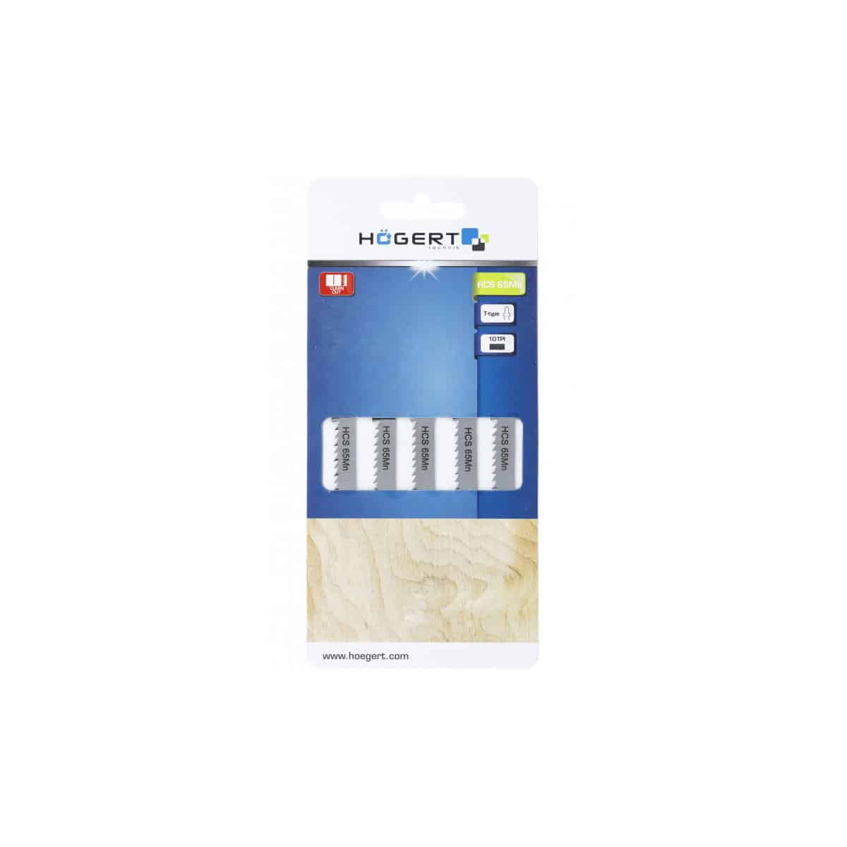 Set 5 bucati lame pentru fierastrau electric, HOGERT 10TPI, 100mm / HT6D666 - 221.ro
