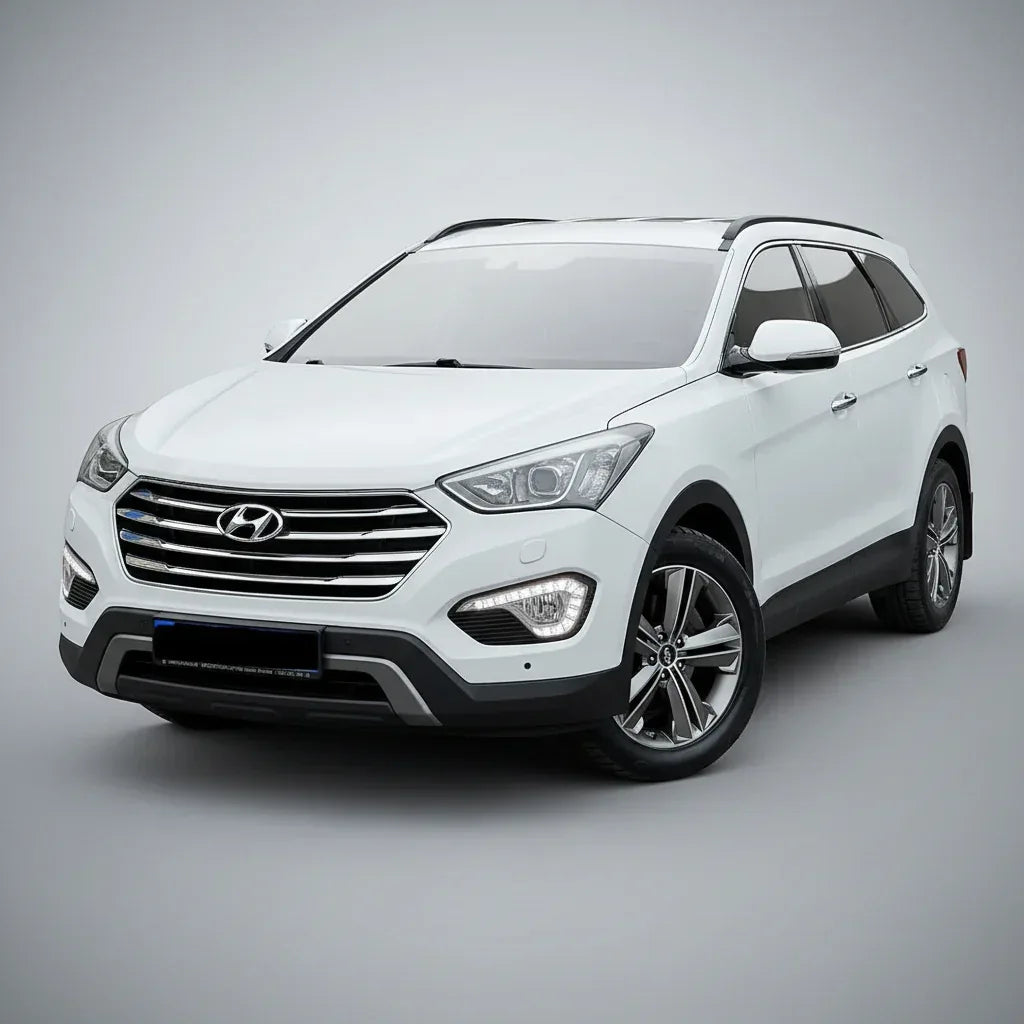 Covorase Auto Hyundai Grand Santa Fe (2013–2015) - Cauciuc Tip Tavita-Silver