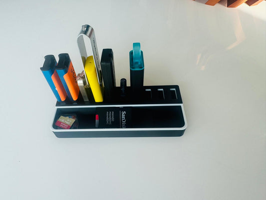 Organizator USB 10 Sloturi - Printat 3D din PLA - 221.ro