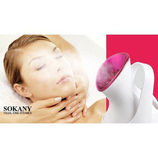 Sauna faciala cu ionizare Sokany JZ-618, deschidere pori, curatarea fetei, pulverizator aburi, Alb