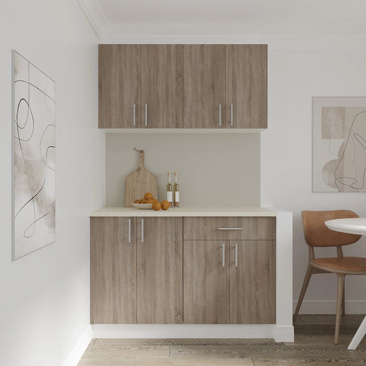 Corp Baza haaus Karo, 2 Usi, Stejar Sonoma Inchis/Alb, 60 x 50 x 80 cm