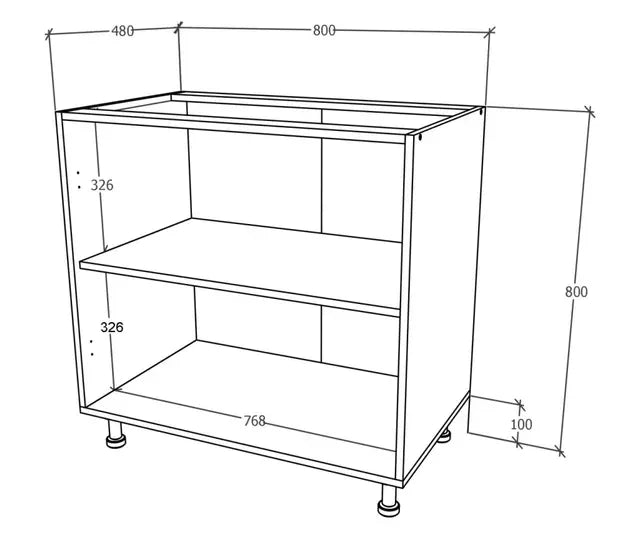 Corp Baza haaus Karo, 2 Usi, Antracit/Alb, 80 x 50 x 80 cm