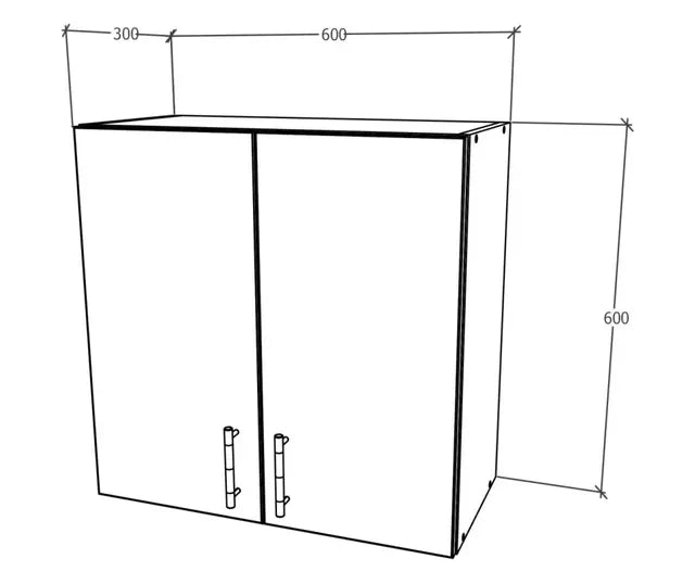 Corp Superior haaus Karo, 2 Usi, Stejar Sonoma Inchis/Alb, 60 x 30 x 60 cm