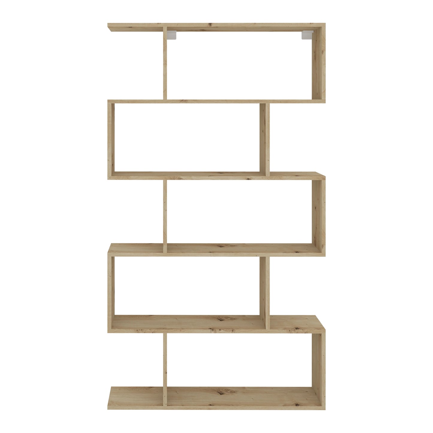 Biblioteca haaus Kimo, 5 Casete, Stejar Artisan, 90 x 20 x 160 cm