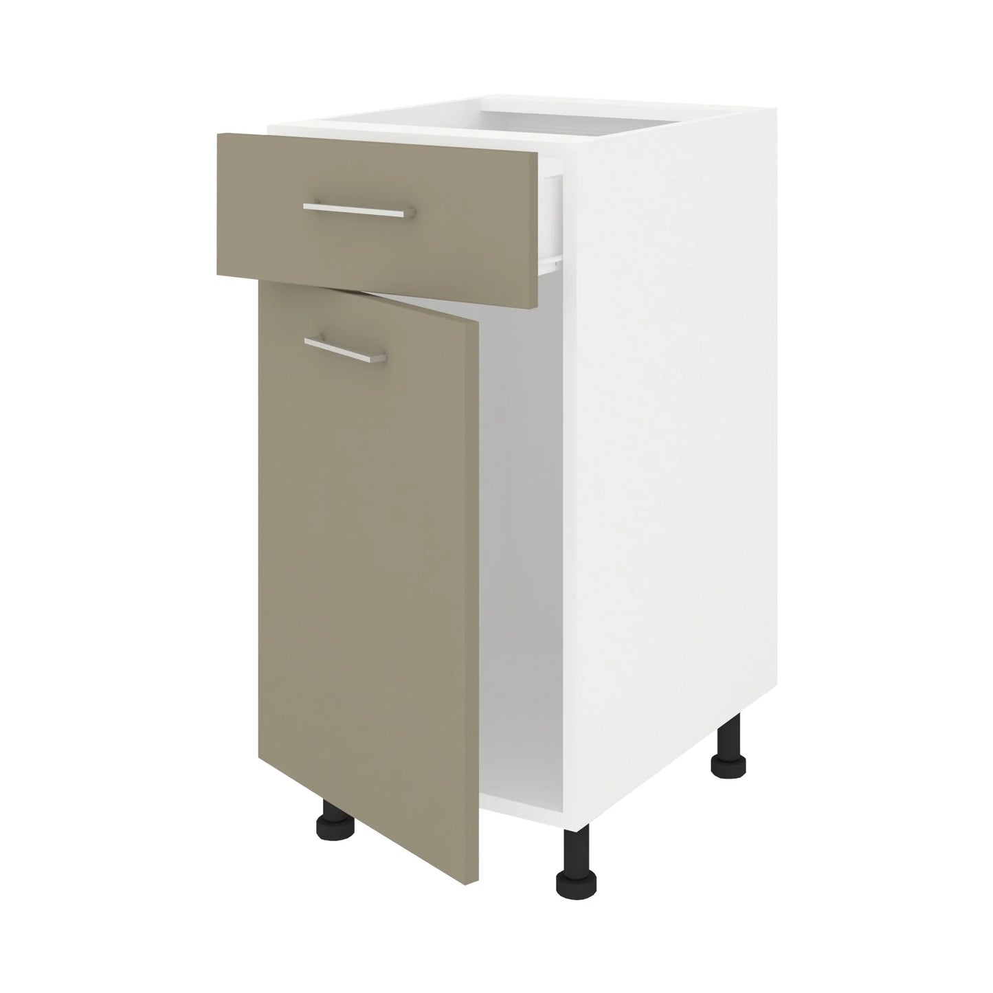 Corp Baza Lecce, 1 Sertar, 1 Usa, Taupe/Alb, 40 x 50 x 80 cm