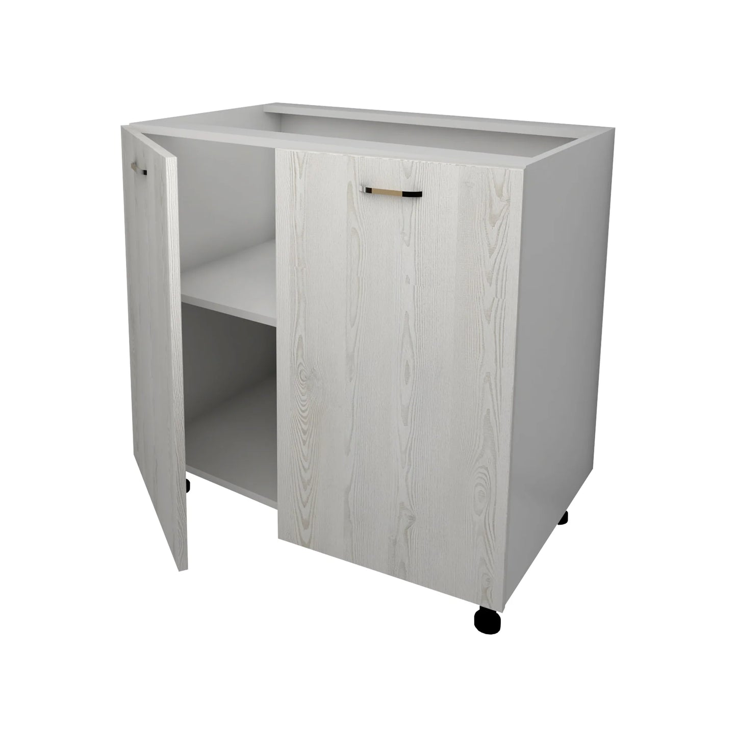 Corp Baza Lecce, 2 Usi, Pin Alb/Alb, 80 x 50 x 80 cm