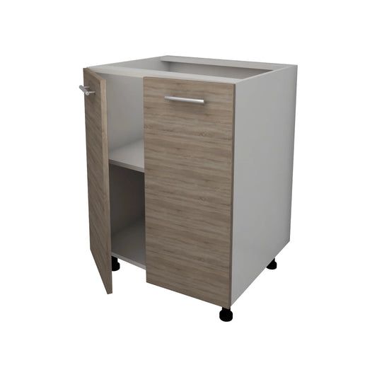 Corp Baza Lecce, 2 Usi, Stejar Sonoma Inchis/Alb, 60 x 50 x 80 cm
