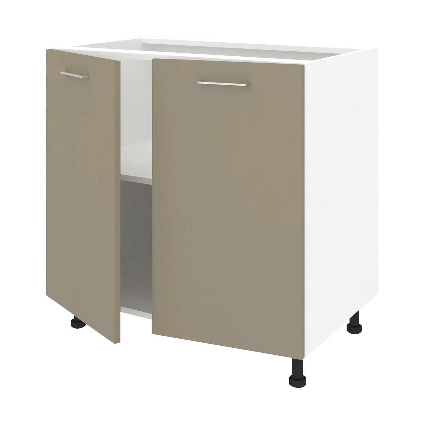 Corp Baza Lecce, 2 Usi, Taupe/Alb, 80 x 50 x 80 cm