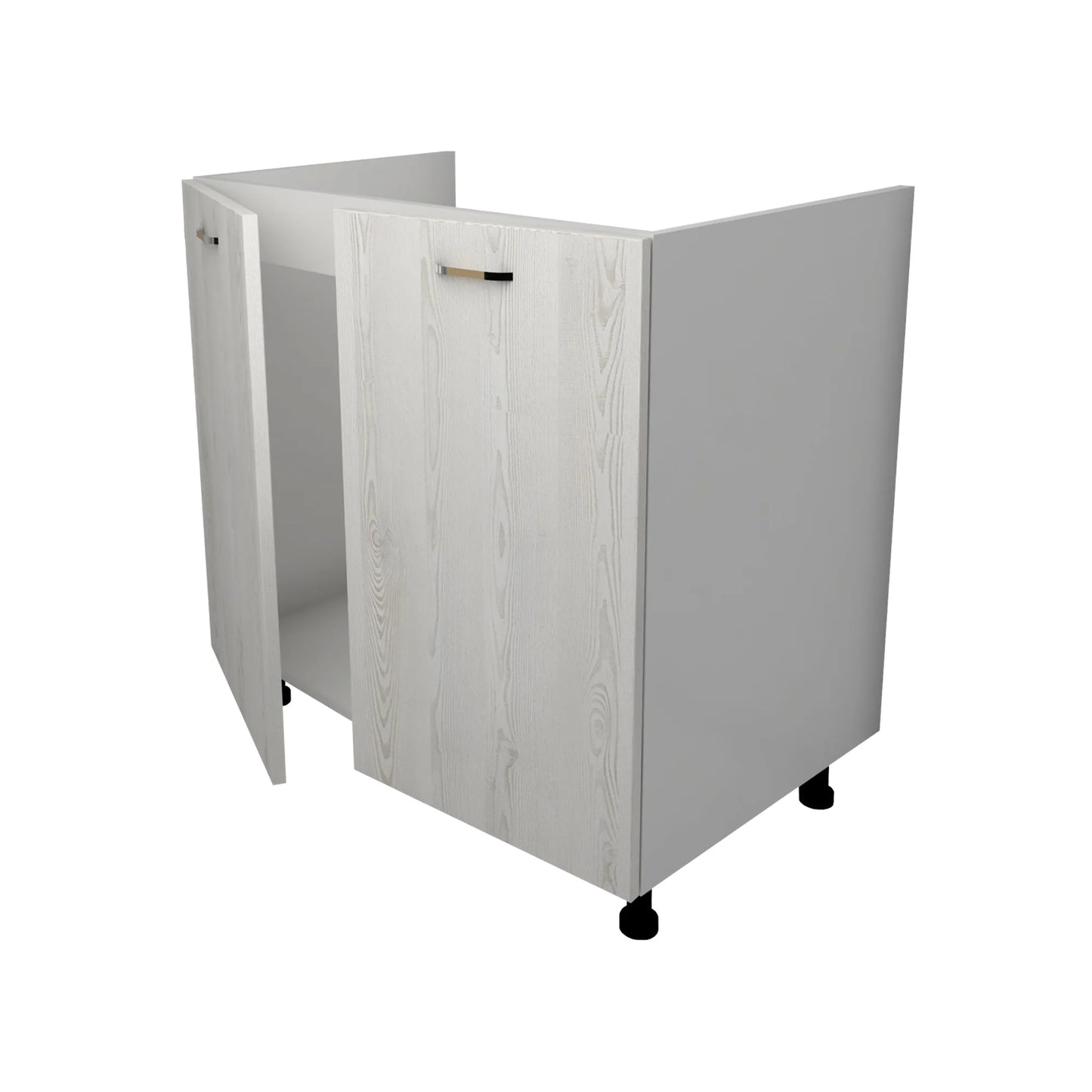 Corp Masca Chiuveta Lecce, 2 Usi, Pin Alb/Alb, 80 x 50 x 80 cm
