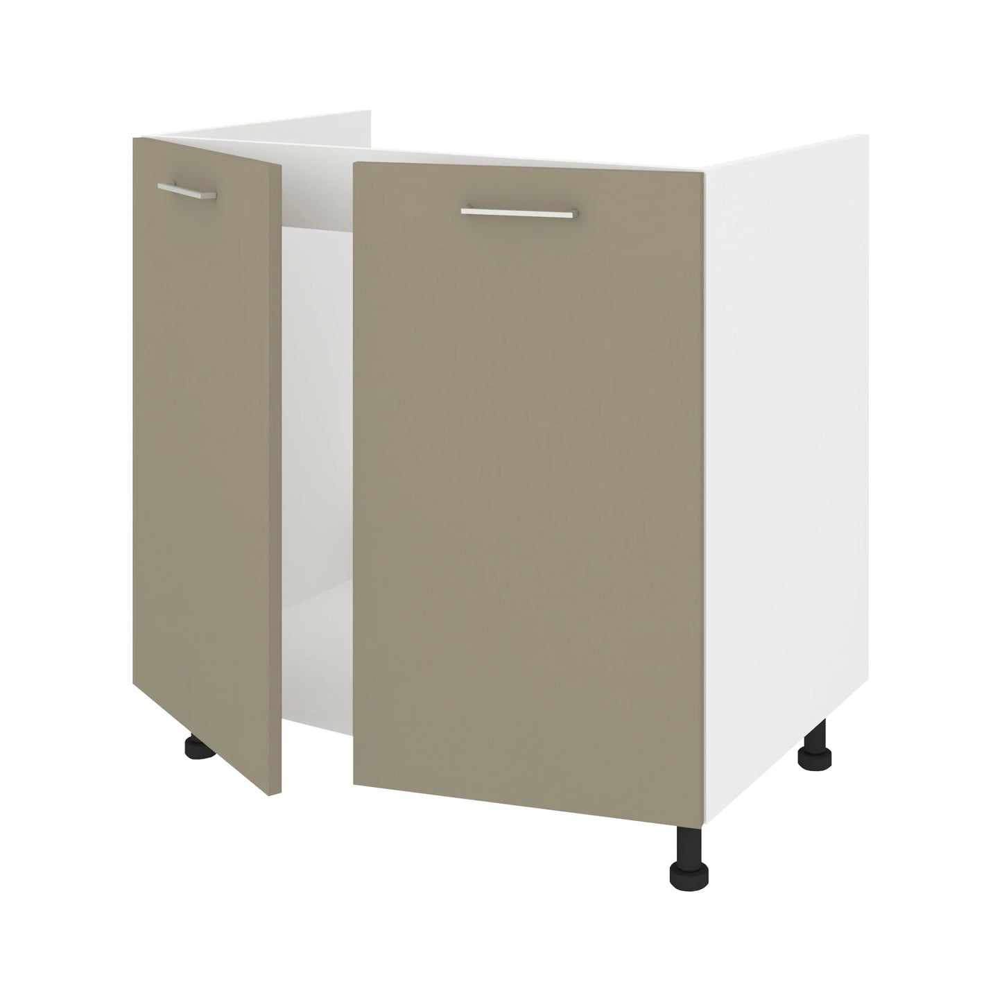 Corp Masca Chiuveta Lecce, 2 Usi, Taupe/Alb, 80 x 50 x 80 cm