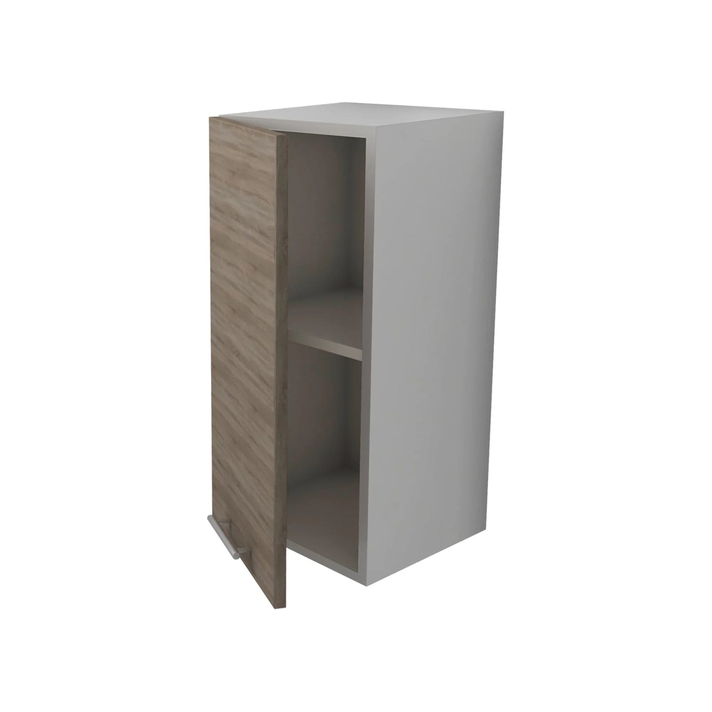 Corp Superior Lecce, 1 Usa, Stejar Sonoma Inchis/Alb, 30 x 30 x 65 cm