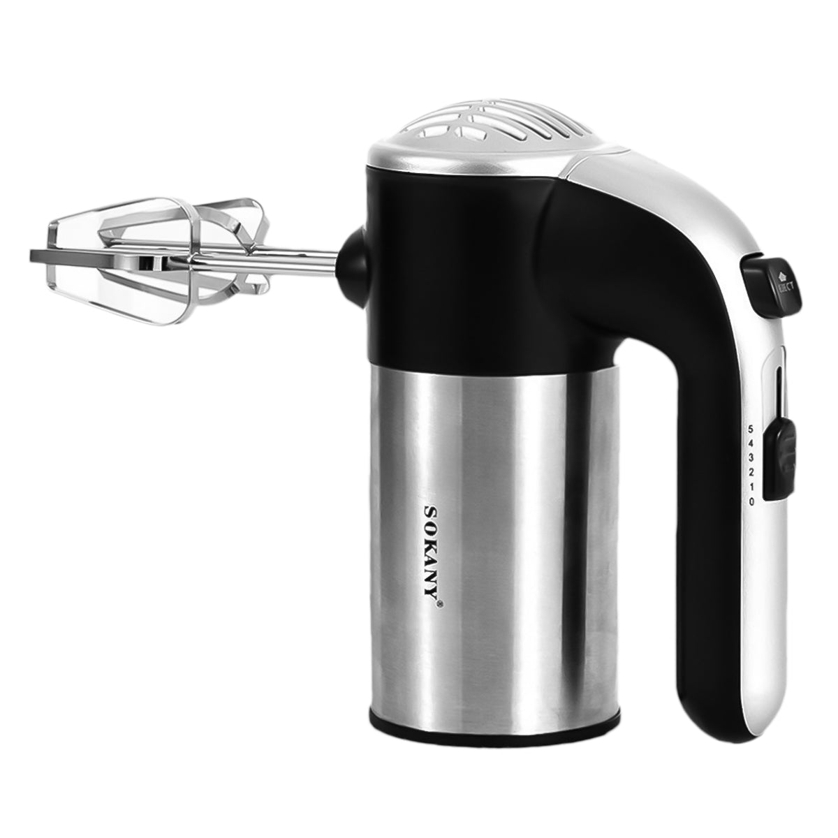 Mixer de mana Sokany LH-952, 800W, 5 trepte de viteza, Negru/Inox