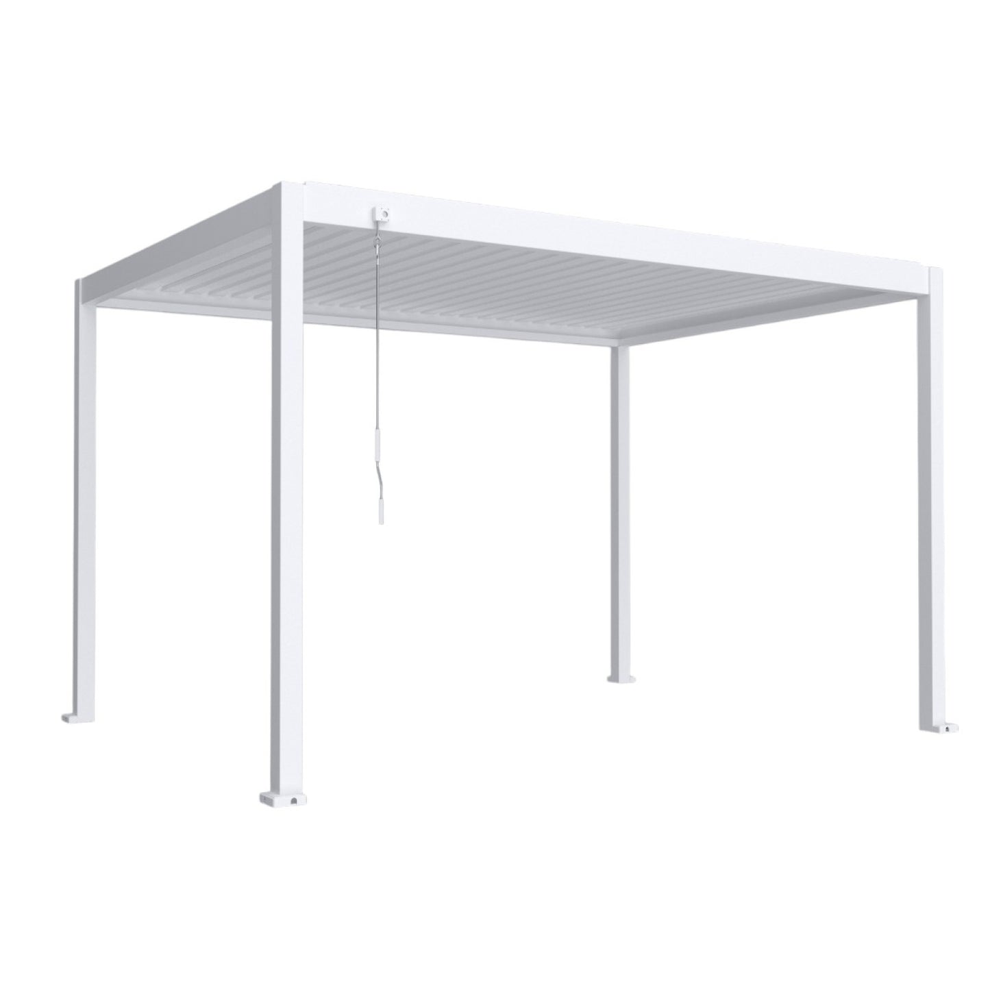 Pergola bioclimatica, aluminiu, Naimeed D6807, 400x300x250cm, Alb