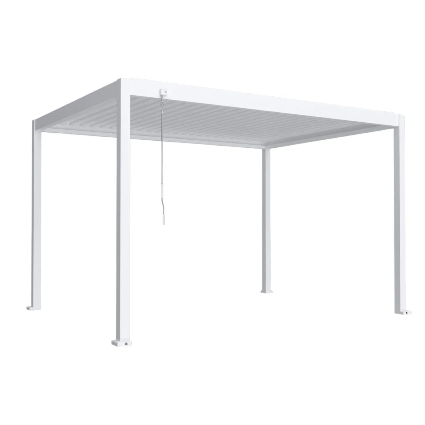 Pergola bioclimatica, aluminiu, Naimeed D6807, 400x300x250cm, Alb - 221.ro