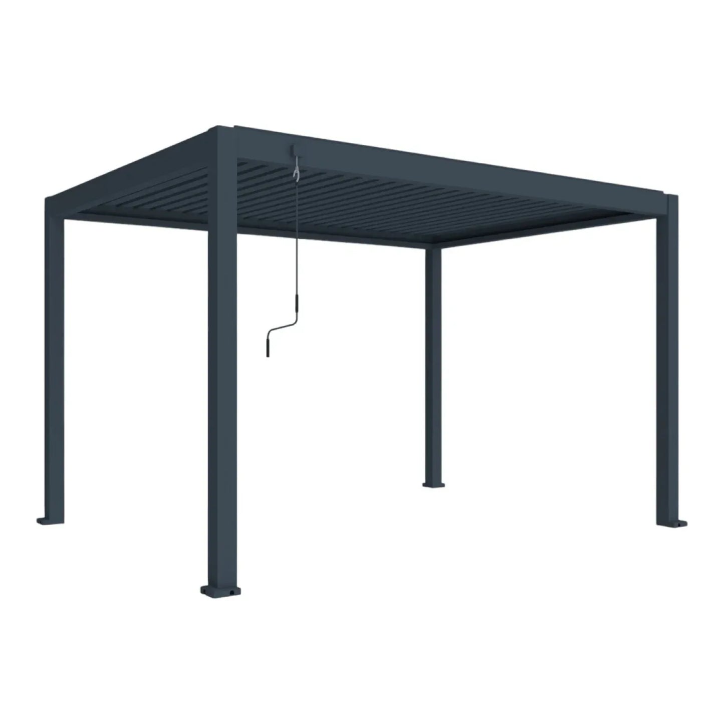 Pergola bioclimatica, aluminiu, Naimeed D6802, 400x300x250cm, Gri antracit - 221.ro