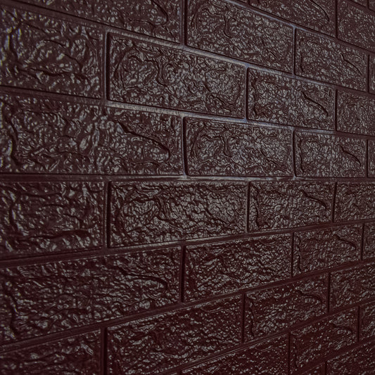 Tapet 3D autoadeziv, design modern, rezistent la umezeala, usor de curatat, 70x77cm, Visiniu inchis