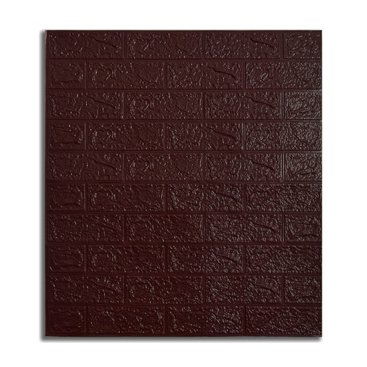 Set 10 x Tapet 3D Autoadeziv, design modern, rezistent la umezeala, usor de curatat, 70x77cm, Visiniu inchis