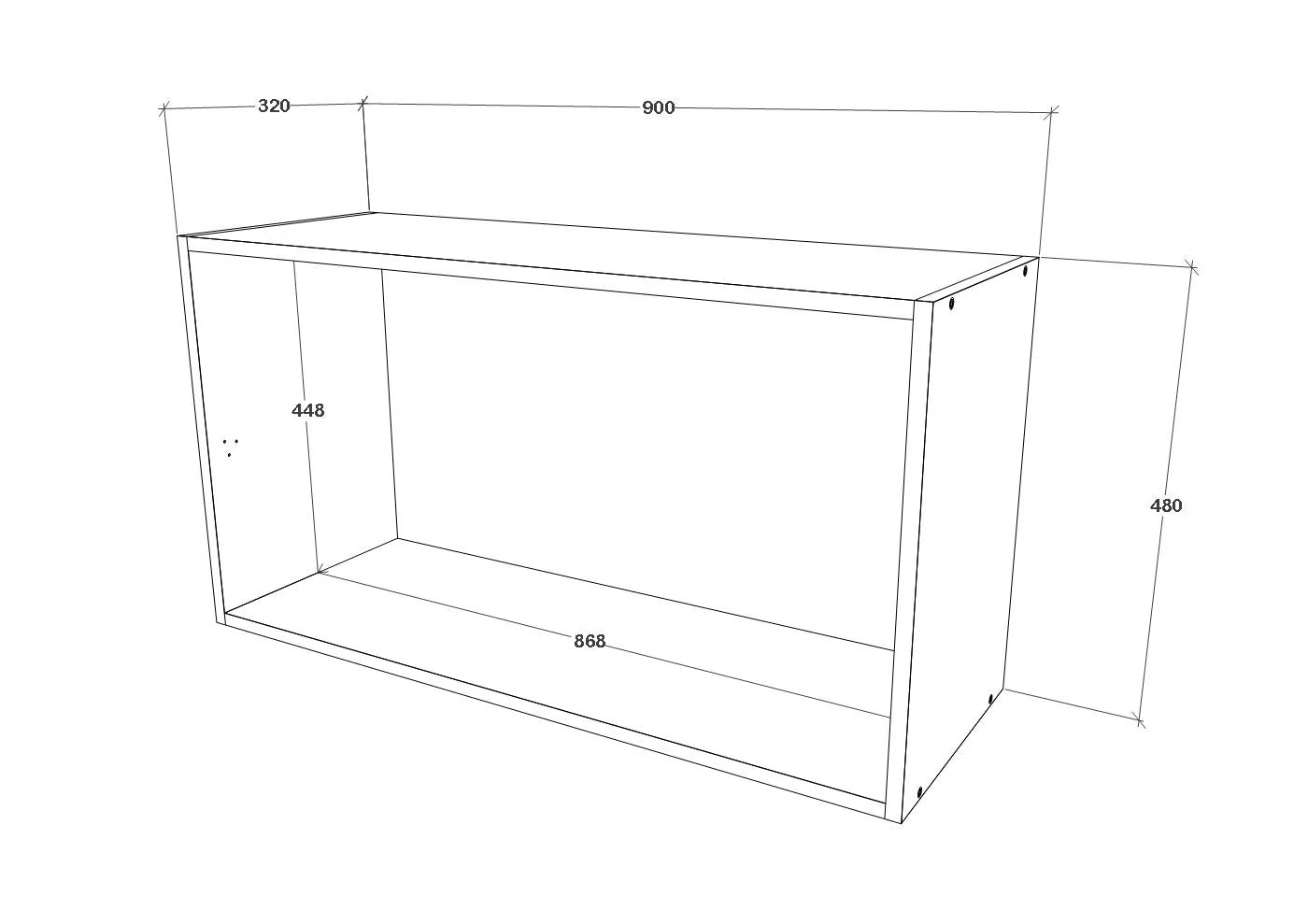 Corp Superior haaus Mars, 1 Usa, Alb, 90 x 34 x 48 cm