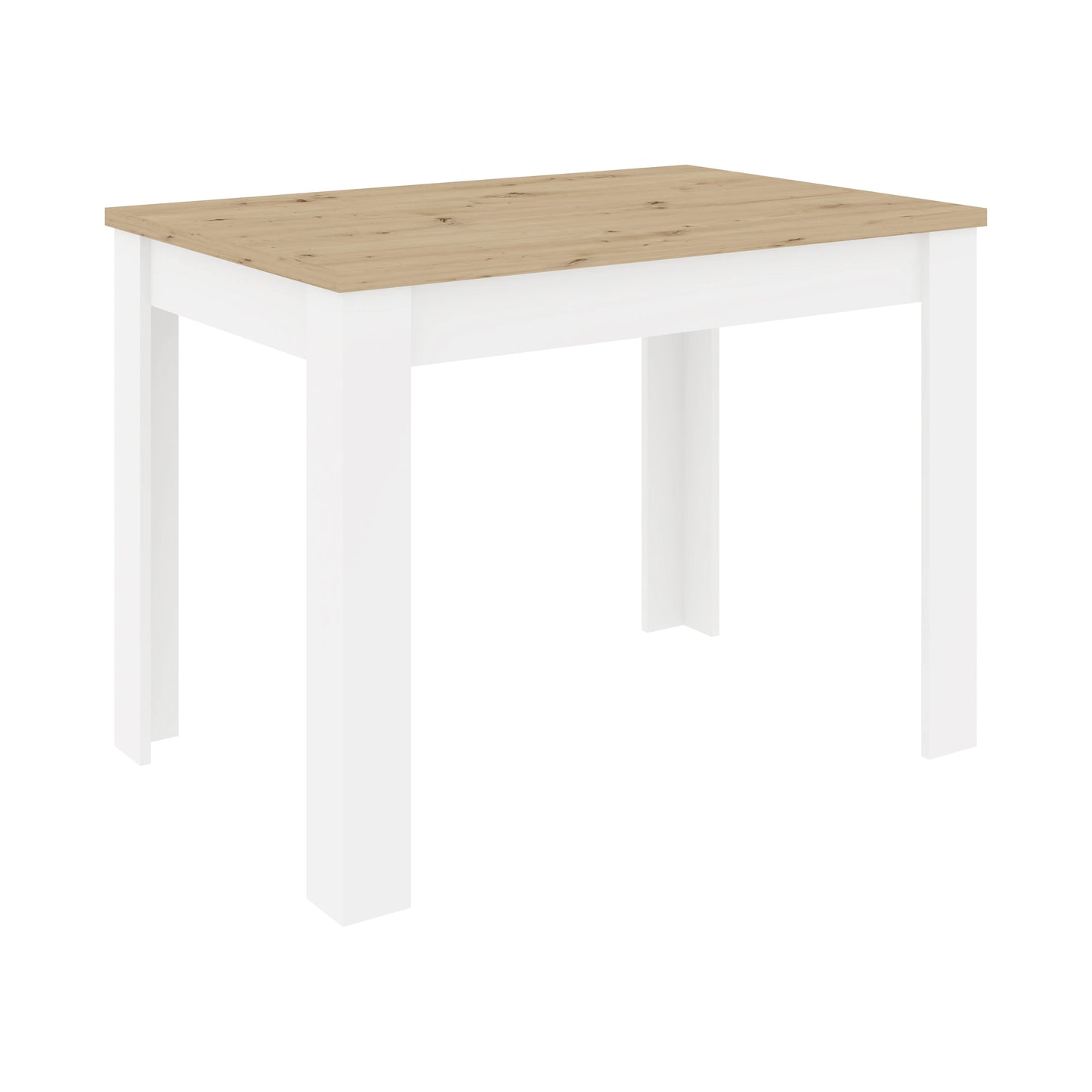 Masa bucatarie haaus Zeta, Stejar Artisan/Alb, 102 x 69 x 75 cm