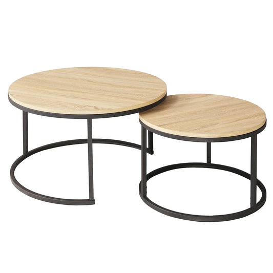 Set 2 masute de cafea, stil modern, Naimeed N-221, Mesteacan - 221.ro