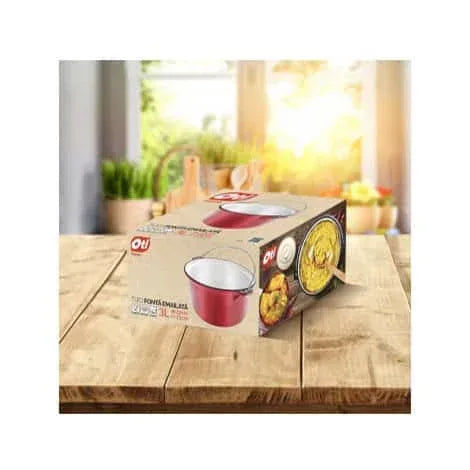 Tuci din fonta OTI emailat, diametru 22cm, capacitate 3L, 180589 / OTI 0001 - 221.ro